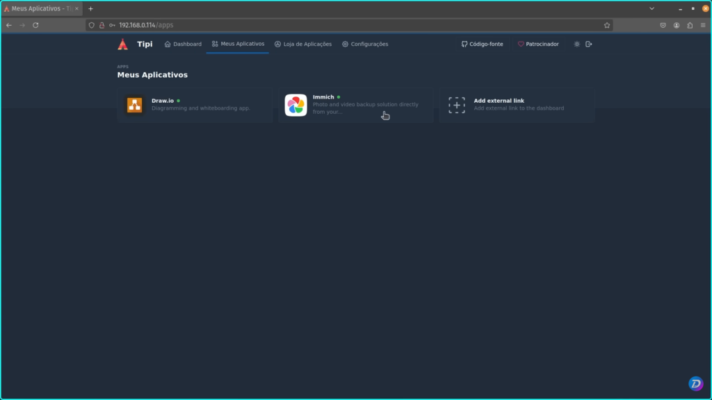 Tipi: Self-Hosting simplificado com mais de 200 aplicativos 04